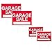 WDS Premium Garage Sale Signs Pack with Stakes - 4 Pack Garage Sale Sign Kit for Street - (2) 12