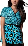 Cherokee Runway Print Mock Wrap Tunic Tops