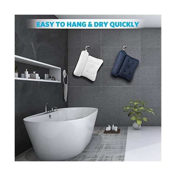 tomight-Bath-Pillow4D-Air-Mesh-Bathtub-Pillow-with-7-Suction-Cups-Support-Head-Back-Shoulder-and-Neck-for-All-Bathtub-Hot-Tub-Jacuzzi-and-Home-Spa-Dark-Blue tomight Bath Pillow,4D Air Mesh Bathtub Pillow with 7 Suction Cups, Support Head, Back, Shoulder and Neck, for All…