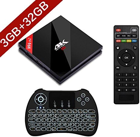 Haswe 2017 Newest Andriod 4K 7.1 TV Box 3GB+32GB H96 Pro Plus With H9 Backlit 2.4G Mini Handheld Wireless Keyboard