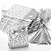 Foxnovo 50pcs Beautiful Wedding Favour Candy Boxes Gift Boxes with Ribbons (Silver)