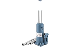 BAOSHISHAN 4 Ton Bottle Jack 10-5/8" to 24" Lifting Range High Lift Double Ram Bottle Jack Hydraulic Welded Jack Truck Jack