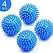 Dryer Balls 4 Pack All Colors- Reusable Dryer Balls Replace Laundry Drying Fabric Softener and Saves You Money (4, Blue)