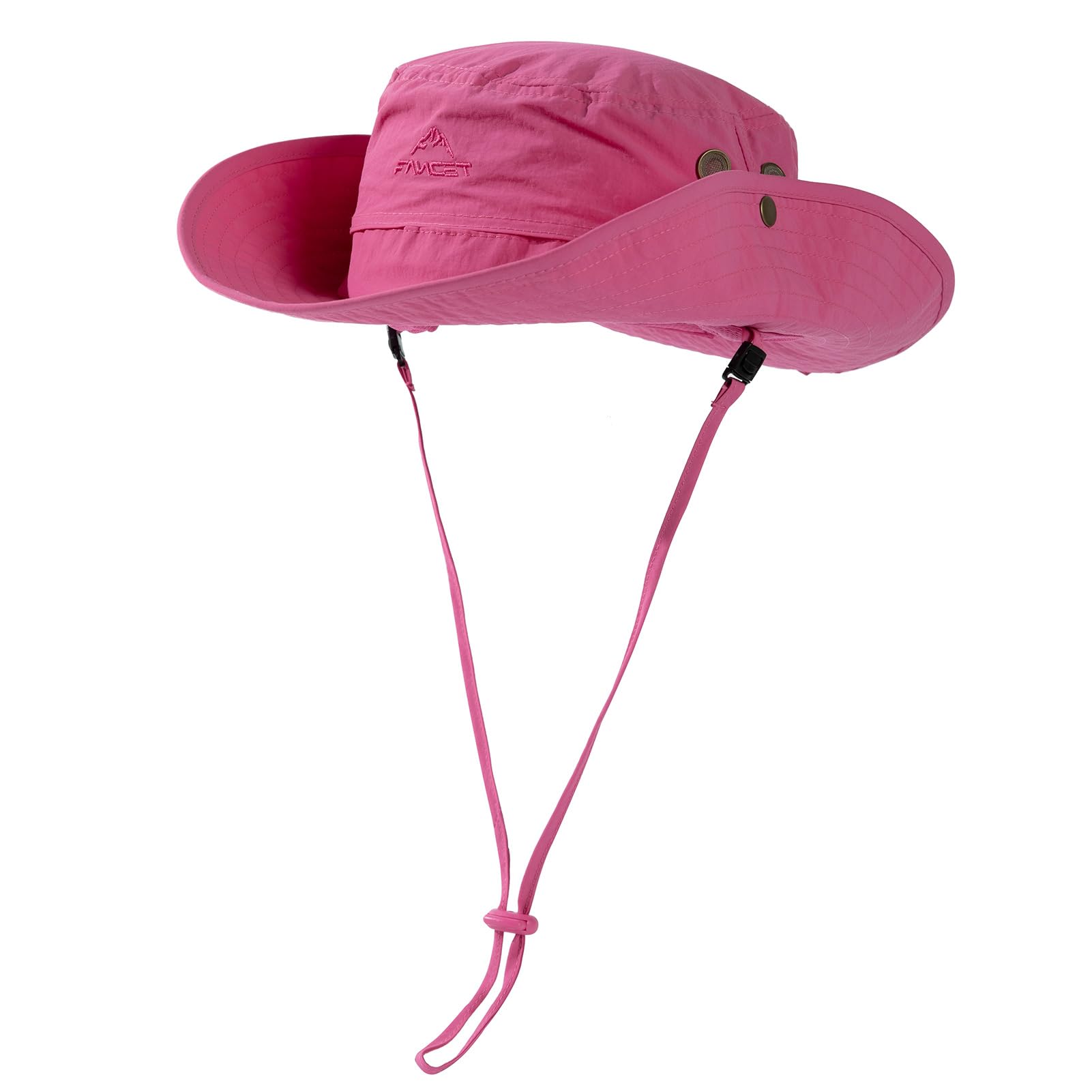Comhats Sun Hat Women UPF 50 UV Protection Foldable with Ponytail Hole Mens Safari Hat Waterproof Rain Hat Wide Brim Buckt Hat for Fishing Hiking Walking Rose Red M — image 1