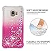 Tmacker Samsung Galaxy J2 Case 2019,Galaxy J2 Core/J2 Pure/J2 Dash Phone Case w/HD Screen Protector,Slim TPU Glitter Quicksand Four Corner Shockproof Protective Phone Cover for Girls Women-Pink