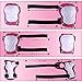 Kids Protective Gear, Kids Youth Knee Pads Elbow Pads Wrist Guards 3 in1 Adjustable Safety Gear for Roller Skating Cycling Skateboard Bike Scooter Rollerblade (Rose)