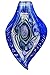 Linpeng 44x71x5mm Blue Green Murano Glass Pendant