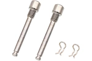 NELboNs Titanium Bolts for Bike Disc Brake Pads Threaded Pins Bike Brake Caliper Bolt Screws with Snap Rings Universal for Mountain Bicycle,2 PCS