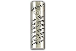 MUNDO JUDAICO CAR MEZUZAH with Travelers Prayer Scroll Mezuzah from Israel Jerusalem Art Judaica Gift