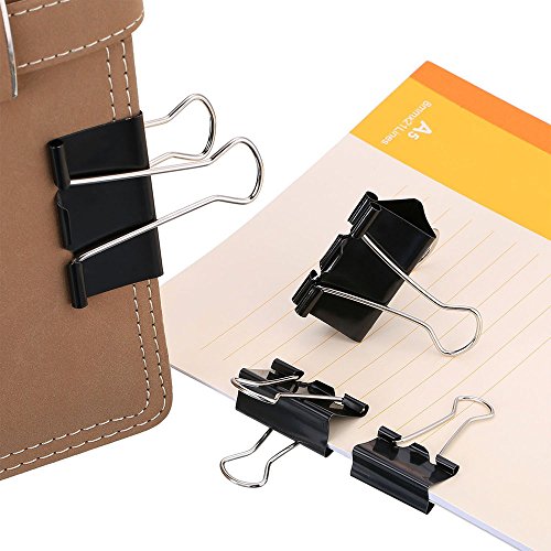 100PCs Binder Clips Paper Clamps -LANGSHOP Assorted Sizes Chip Bag Clips for Office,Home,Kitchen,Outdoor