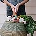 Reusable Produce Bags Organic Cotton | Home Essentials Sustainable Living, Washable Laundry, Travel Organizer, Zero Waste Biodegradable Drawstring Vegetable Mesh Grocery Bag | Set of 7 w/Tare Weights