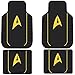 Star Trek Delta Command Logo Yellow Gold Car Truck SUV Front & Rear Seat Rubber Floor Mats - 4PC