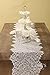Ling's moment 12 x 120 inches White Lace Table Runner/Overlay Rustic Chic Wedding Reception Table Decoration Boho Party Decoration Baby Bridal Shower Decor