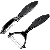 Premium Vegetable Peeler Set &ndash; Ultra Sharp Stainless Steel Blades with Non-Slip Ergonomic Handles for Easy Potato, Fruit &amp; Veggie Peeling (2PCS)