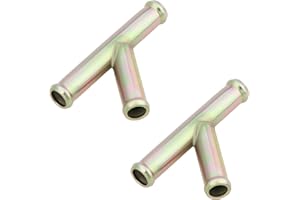 AS Axis Spindleon 2pcs Heater Hose Y Wye Connector 10mm Coolant Pipe Adapter Y-Type
