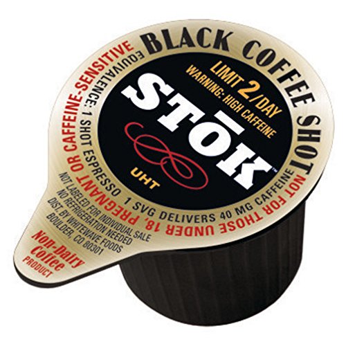 SToK Caffeinated Black Coffee Shots Single-Serve Packages, 264-Count