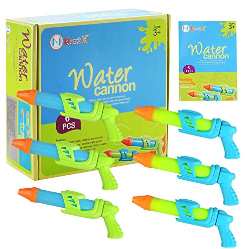 NextX 6 Pack Water Blaster, Water Guns Super Soaker, Summer Water Toys for Kids
