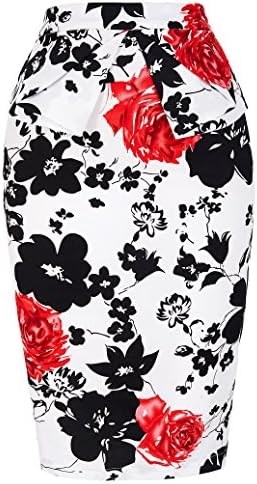 PrettyWorld Vintage Dress Grace Karin Slim Vintage Pencil Skirts For Women, Cl8928-floral, 3X