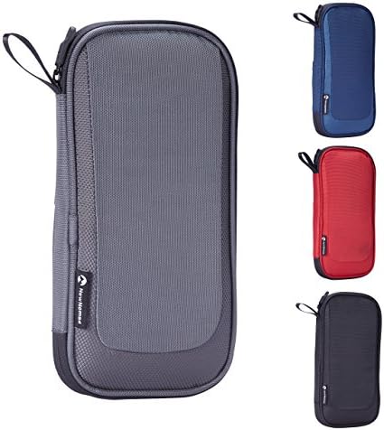 NewNomad Premium Passport Holder, Travel Wallet with RFID Blocking Technology (Grey)