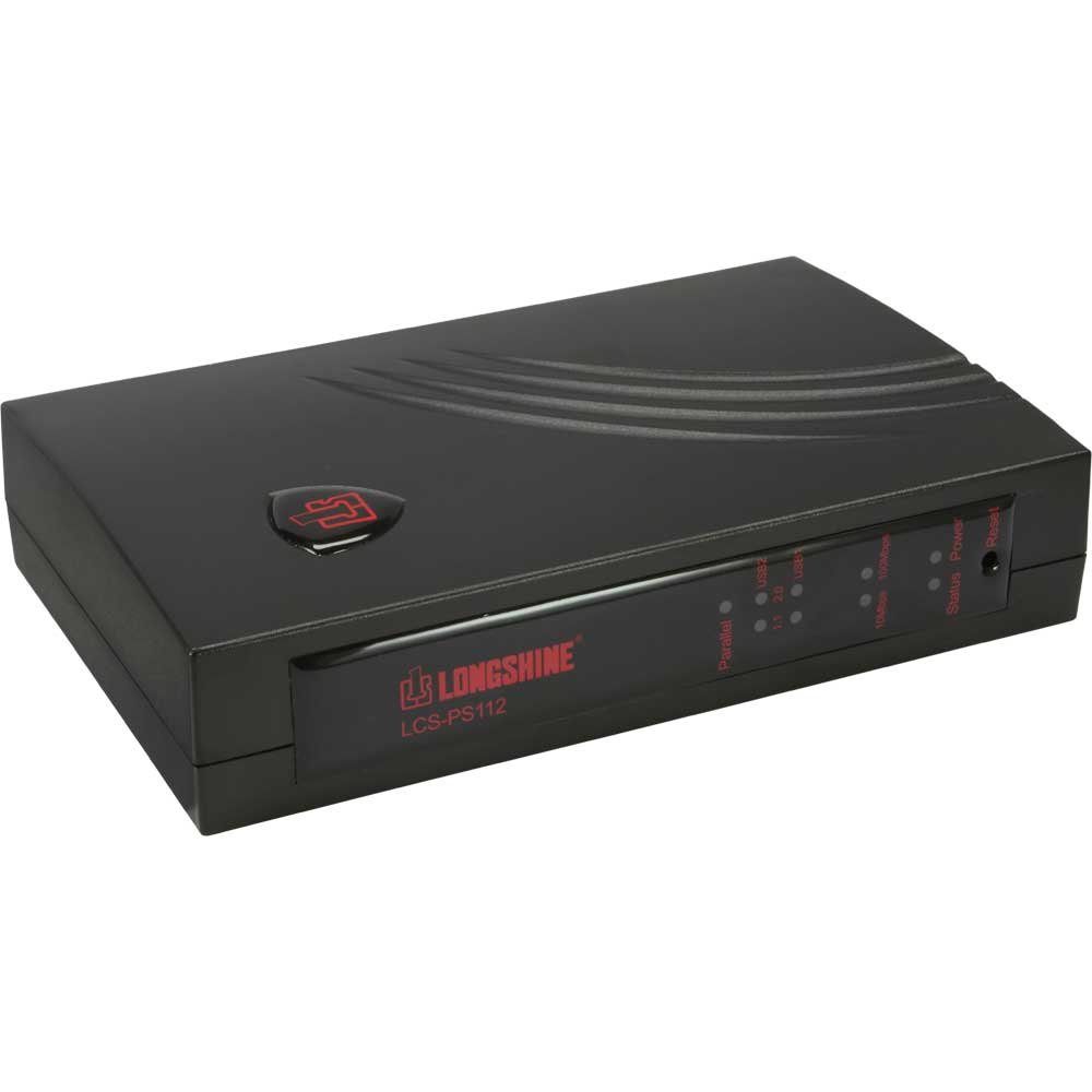 Longshine LCS-PS112 Print Server (3-Port, RJ45, 2x USB 2.0)
