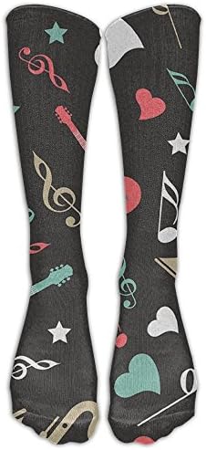 Music Lover Athletic Tube Stockings Classics Knee High Socks Sport Long Sock One Size