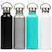 Pure Flask Insulated Water Bottle for Sport Hydration 750ml (25oz) and 500ml (17oz) Stainless Steel Water Bottle BPA Free, Durable Paint with Wide Mouth Swivel Handle and Bamboo on Top