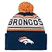 Outerstuff NFL Youth Boys 8-20 Cuffed Knit with Pom Hat, Denver Broncos, Orange, One Size