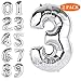 Number Balloons, 2 Pcs 40 Inch Birthday Number Balloon Party Decorations Supplies Helium Foil Mylar Digital Balloons (Silver Number 3)