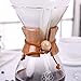 Pour Over Coffee Maker Hand Blown Glass - Classic 6 Cup Hand Drip Brewer - Strong Borosilicate Carafe, Easy Clean and Better Tasting Coffee