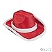 Fun Express Santa Claus Cowboy Hat Costume Accessory - Red with White Fur Trim