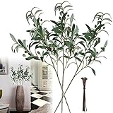 Artificial Plants Greenery Olive Branches Stems