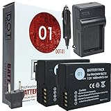 2x DOT-01 Brand Panasonic FZ300 Batteries and Charger for Panasonic FZ300 Camera and Panasonic FZ300 Battery and Charger Bundle for Panasonic BLC12 DMW-BLC12