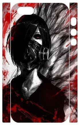 3D Tyquin Tokyo Ghoul,Anime Kirishima Case for IPhone 5,5S, with White