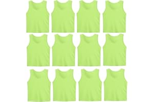 Tych3L Scrimmage Training Vest Kids Youth Adult Soccer Practice Jersey Athletic Pinnies (6 & 12 Pack)