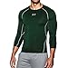 Under Armour Men's HeatGear Armour Compression Long Sleeve T-Shirt , Forest Green (301)/White , Large