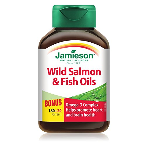 Jamieson Wild Salmon & Fish Oils Omega-3 Complex 1000 mg, 200 soft-gels Jamieson Wild Salmon & Fish Oils Omega-3 Complex 1000 mg, 200 soft-gels