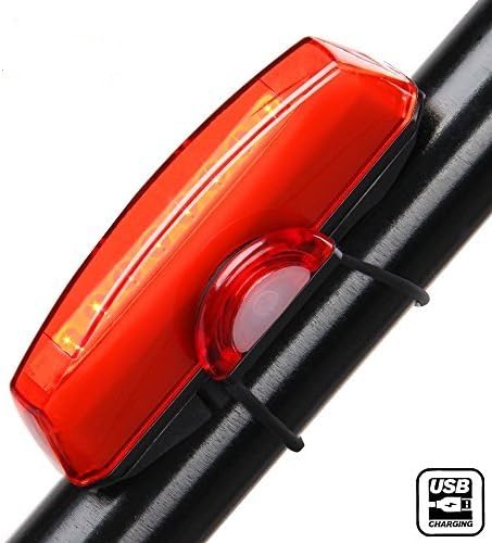 Bike Tail Light - USB Rechargeable Rear Bicycle Light With 6 Modes Options, Waterproof, Helmet Light Accessories Fits on Any Bicycles, Easy To Install for Cycling Safety Flashlight