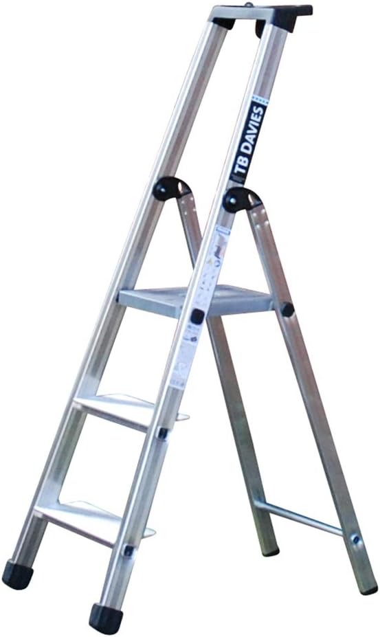 TB Davies 1211-023, 3 Tread Maxi 110 Platform Steps, Platform Height 0.65m, Aluminum, EN131 Professional, Silver