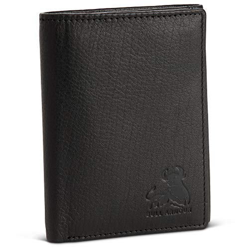 Bull Armour 2 ID Mens Leather Wallet Trifold With RFID - The Best Gifts For Men