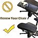 SMELOV Chair Armrest Pads and Memory Foam Elbow Support Arm Pad Cover,Universal Fit for Home or Office Chair (L, Black)