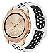 VIGOSS Compatible with Samsung Galaxy 42mm Bands 40mm Band, 20mm Width Silicone Strap Wristband for Samsung Gear Sport sm-r600 Smartwatch (White/Black, S/M)