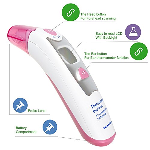 [FDA Approved] Morpilot Forehead and Ear Infrared Dualmode Thermometer