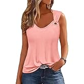 Summer Tank Tops for Women Casual Sleeveless Hollow Out Sweet O Ring Shirt Tunic Blouse S-5XL Plus Size