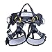 kissloves Full Body Safety Harness Outdoor Climbing Harness Half Body Harness Safe Seat Belt for Mountaineering Outward Band Expanding Training Rock Climbing Rappelling Equip (Half-Body Black)