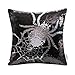 Ashler Halloween Set of 2 Magic Reversible Sequin Mermaid Throw Pillow Covers Spider and Cat for Haunted House Decoration 18 x 18 Inches 45 cm x 45 cm