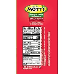 Mott's No Sugar Added Strawberry Applesauce, 3.2