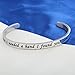 FEELMEM When I Needed A Hand I Found Your Paw Cuff Bangle Bracelet Gift for Dog Lovers,Gift for Her (Silver)