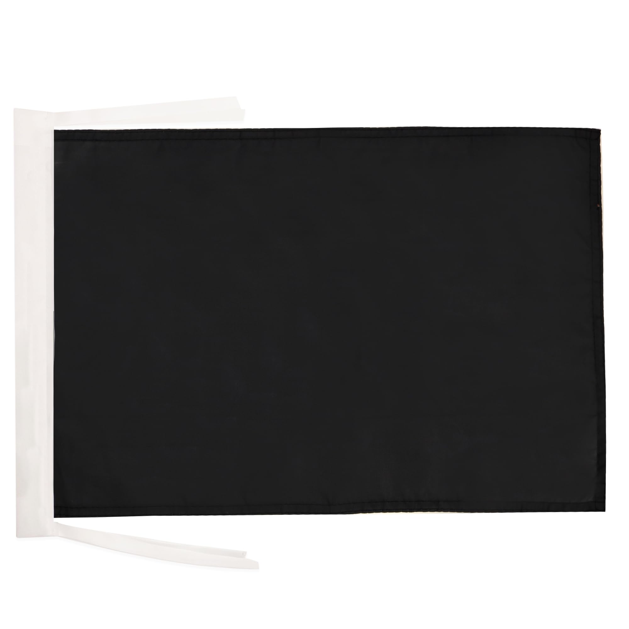 AZ FLAG - Plain Black Flag - 18'' x 12'' - 100% Polyester Solid - Color Small Banner with Two Cords - Fade Resistant - Vivid Colors - 18x12 in - 45x30 Cm โ image 1