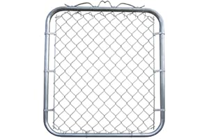MTB SUPPLY Galvanized Chain Link Garden Walking Fence Gate 48-inch Overall Height by 32-inch Frame Width (Fit a 36-inch Opening), 1 Pack No-Assembly Chain Link Walk-Through Gate.