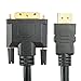 SHD DVI to HDMI Cable 6Feet,HDMI to DVI Cable Cord DVI D to HDMI Adapter Bi-Directional Monitor Cable for PC Laptop HDTV Projector